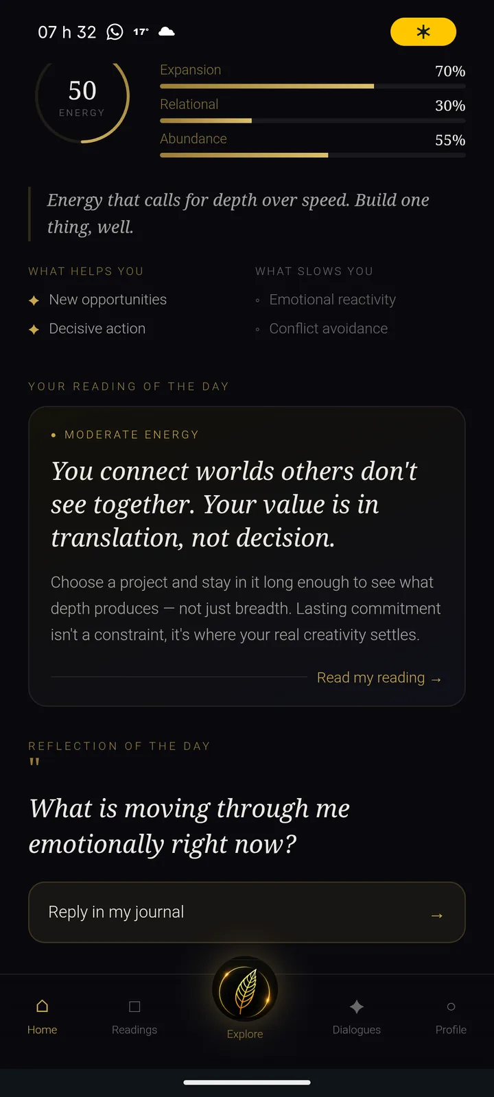 Soul Reader daily reading